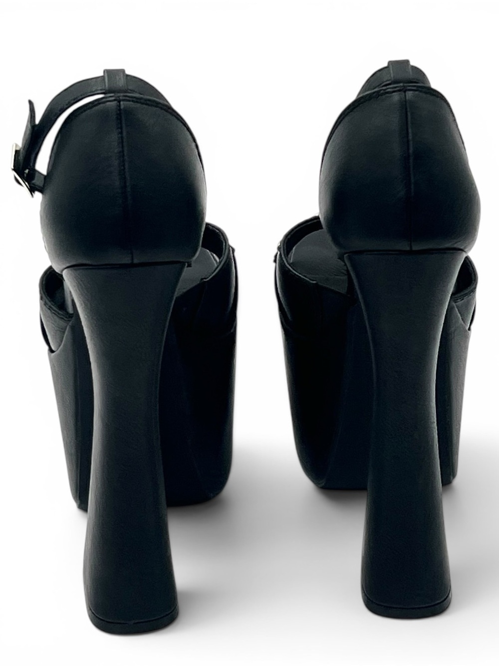Dolls Kill Current Mood Flawless Gossip Black Goth Punk Platform Chunky Heels 10 - Picture 7 of 9